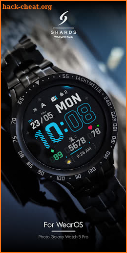 SH096 Watch Face, WearOS watch screenshot