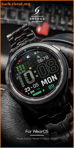 SH098 Watch Face, WearOS watch screenshot