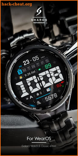 SH102 Watch Face, WearOS watch screenshot