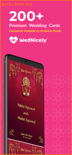 Shaadi & Engagement Card Maker by Wednicely screenshot