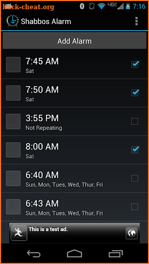 Shabbos Alarm screenshot