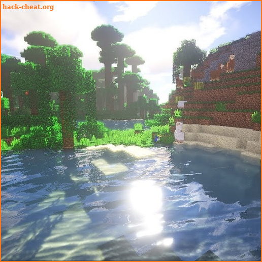Shaders for MCPE. Add realistic to the cube screenshot