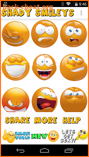 Shady Smileys by Emoji World ™ screenshot