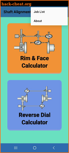 Shaft Alignment Calculator screenshot