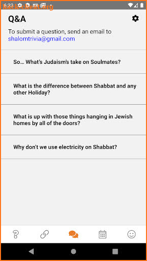 Shalom Trivia screenshot