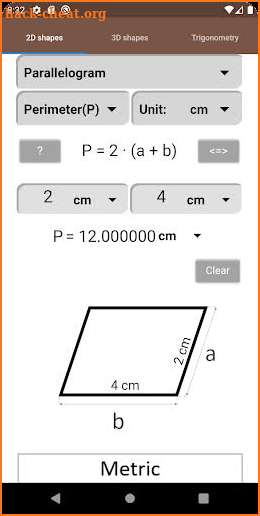 Shape Calculator screenshot