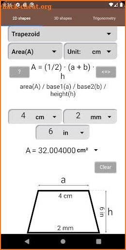 Shape Calculator screenshot