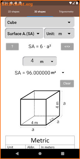 Shape Calculator screenshot