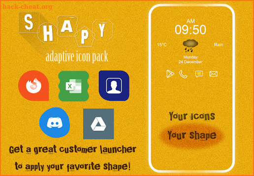 Shapy - Flat & Adaptive Icon Pack screenshot