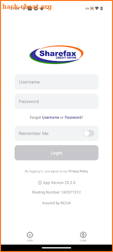 Sharefax Credit Union screenshot