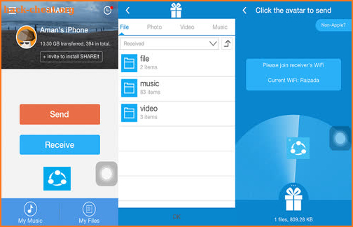 SHAREit Transfert & Share Big & small Files Tips screenshot