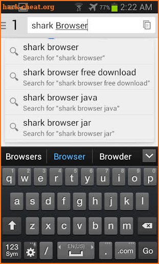 Shark Browser screenshot