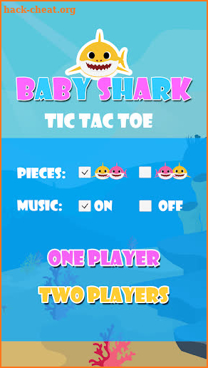 Shark Family Baby Tic Tac Toe Game screenshot