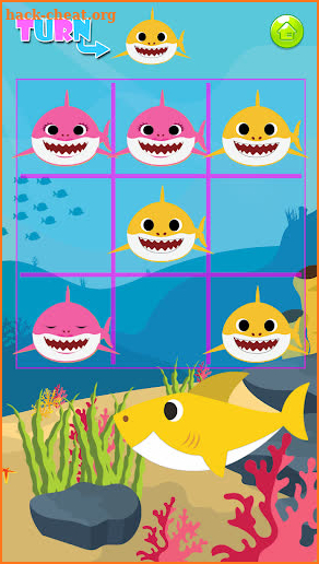 Shark Family Baby Tic Tac Toe Game screenshot