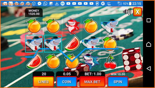 shark fruit casino slots machines screenshot