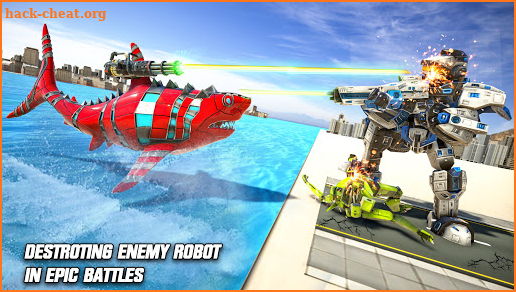 Shark Robot Transforming Games : Bike Robot Games screenshot