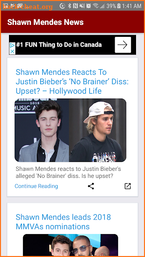 Shawn Mendes News screenshot