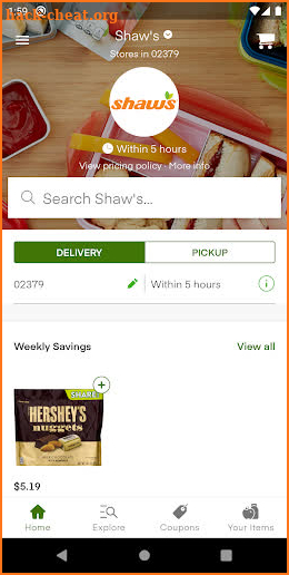 Shaw's Rush Delivery & Pickup screenshot