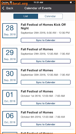 SHBA Fall Festival of Homes screenshot