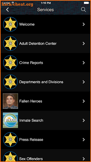 Sheriff Jackson County, MS screenshot