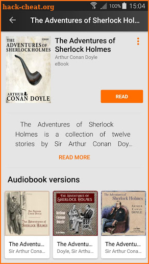Sherlock Holmes free books screenshot