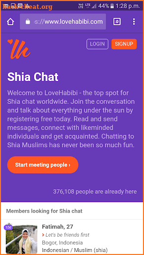 Shia Chat Room screenshot