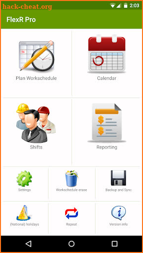 Shift Work Calendar (FlexR Pro) screenshot