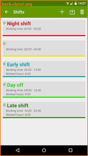 Shift Work Calendar (FlexR Pro) screenshot