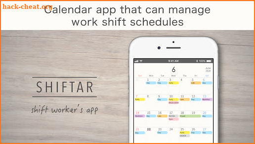 SHIFTAR - Shift Worker Calendar screenshot