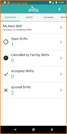 Shifts screenshot