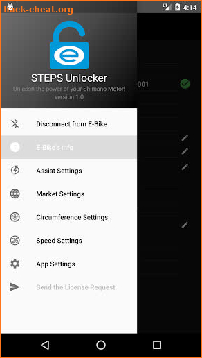 Shimano STEPS Unlocker screenshot
