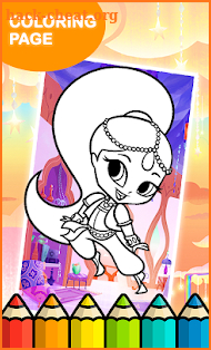 Shimmer Princess Castle Coloring Book screenshot