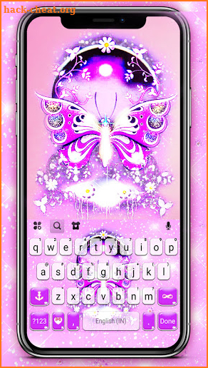 Shine Butterfly Keyboard Background screenshot