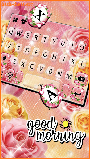 Shine Glitter Rose Keyboard Background screenshot