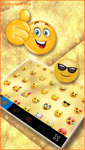 Shine Luxury Gold Keyboard Background screenshot