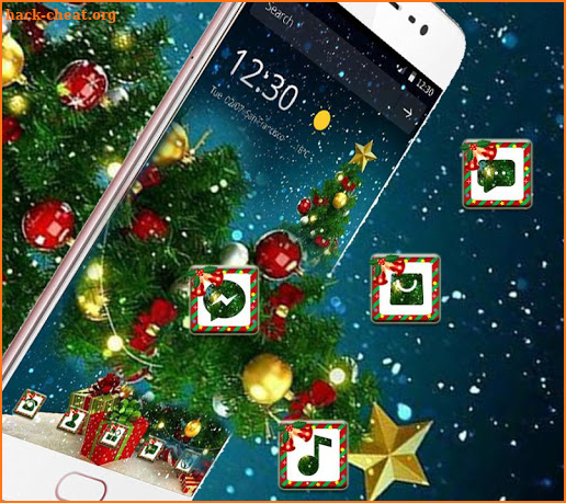 Shine Snow Christmas Tree Theme screenshot
