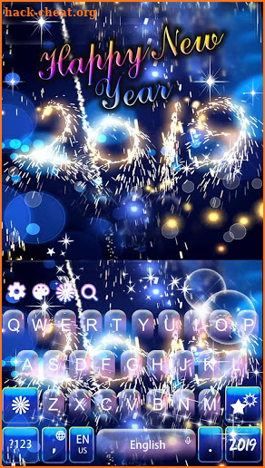 Shining 2019 fireworks Keyboard Theme screenshot