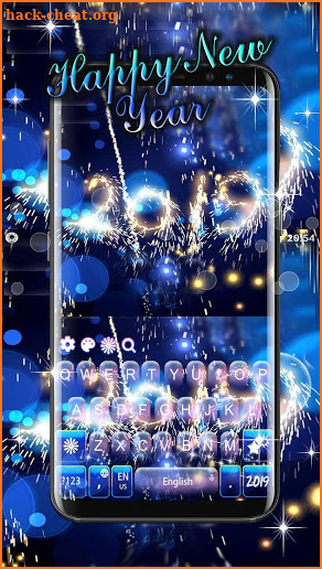 Shining 2019 fireworks Keyboard Theme screenshot