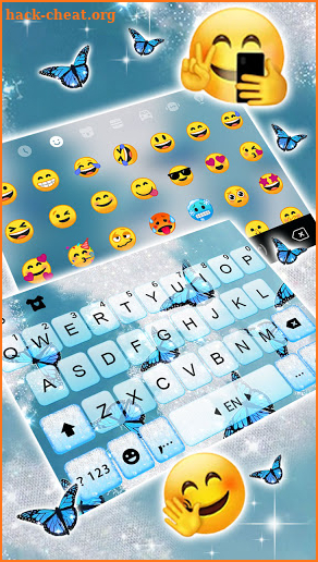 Shining Butterfly Keyboard Background screenshot