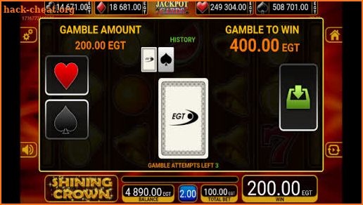 Shining Crown EGT Slot screenshot