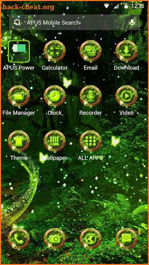 Shining Fireflies APUS Launcher theme screenshot
