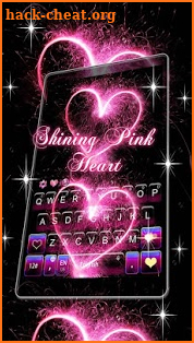 Shining Pink Heart Keyboard Theme screenshot