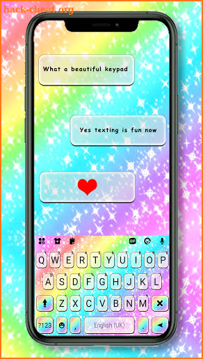 Shining Rainbow Keyboard Background screenshot