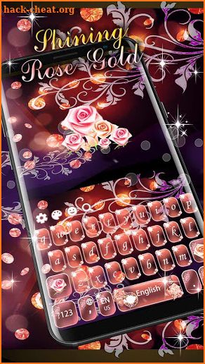 Shining Rose Keyboard Theme screenshot