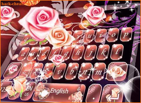 Shining Rose Keyboard Theme screenshot