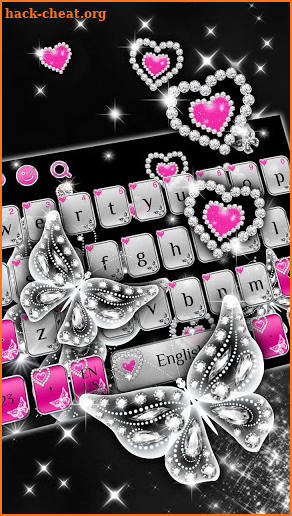 Shiny Diamond Butterfly Keyboard screenshot