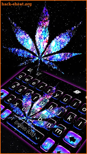 Shiny Galaxy Weed Keyboard Theme screenshot