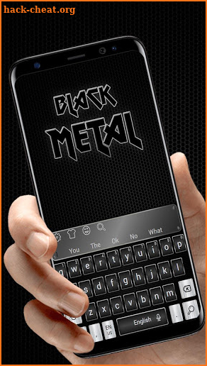 Shiny Metal Black Keyboard Theme screenshot