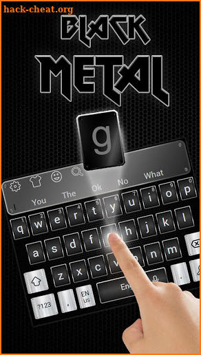 Shiny Metal Black Keyboard Theme screenshot
