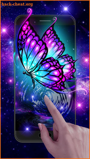 Shiny Neon Butterfly Live Wallpaper screenshot